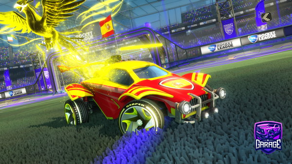 A Rocket League car design from PHXmaritokakeito