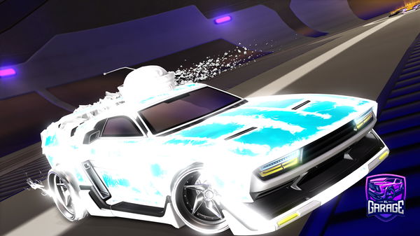 Titanium White Lightning Trail | Rocket League Garage