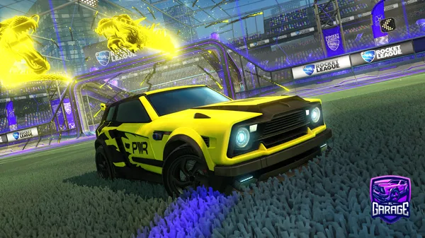 A Rocket League car design from FireFox14
