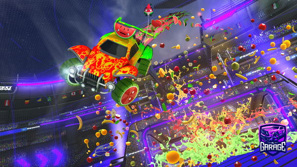 A Rocket League car design from Vibesoff2day