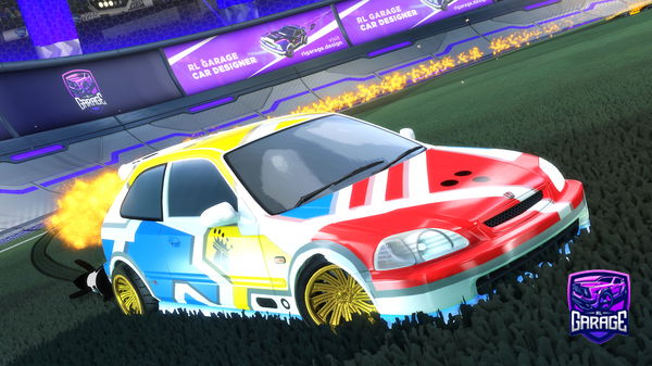 A Rocket League car design from Soccersempi