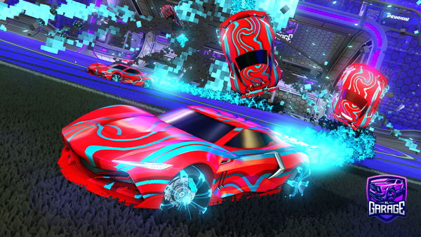 A Rocket League car design from Myusernameistigershark