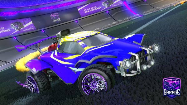 A Rocket League car design from vroofy