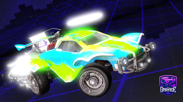 A Rocket League car design from Muxxyfy