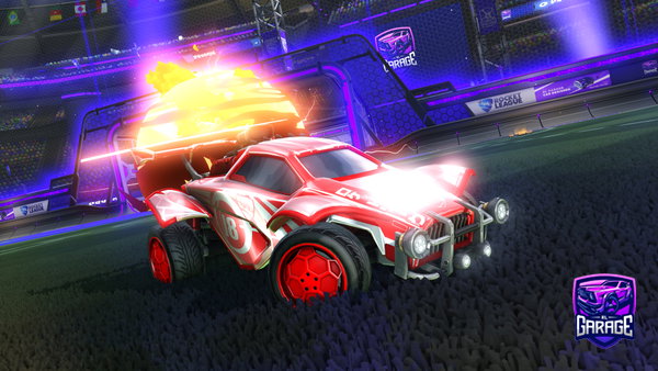 A Rocket League car design from redbluegamez
