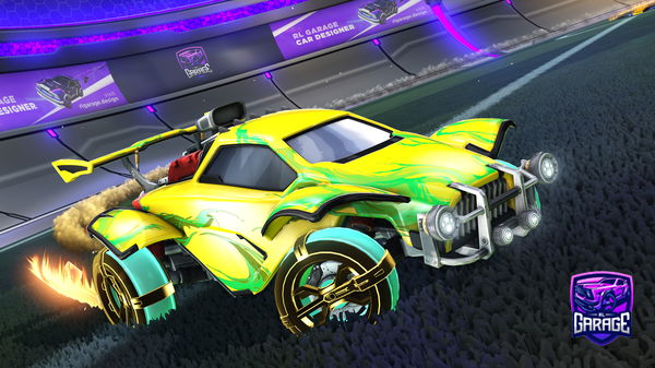 A Rocket League car design from BananeJaunes