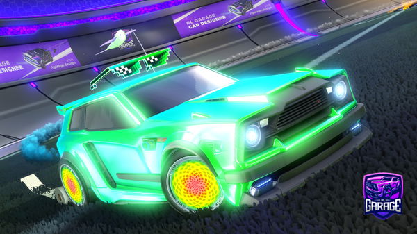A Rocket League car design from Triangle_2022
