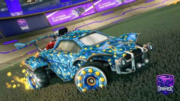 A Rocket League car design from Rayzr-