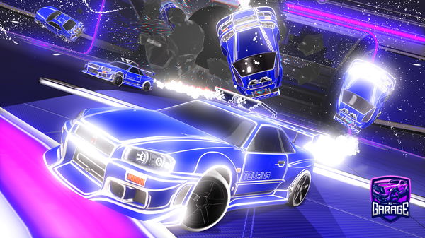 A Rocket League car design from RA1NBQWS