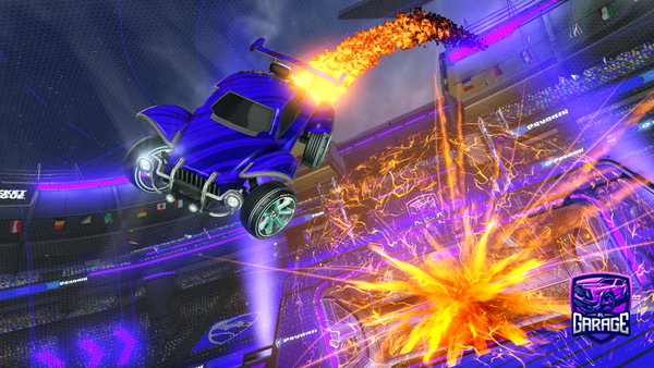 A Rocket League car design from SnakyeDotExe