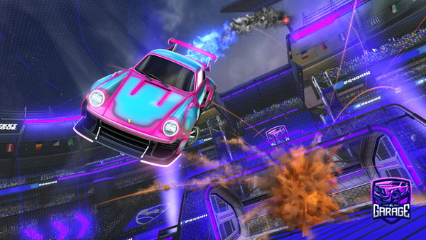 A Rocket League car design from MXAXTXZXE001