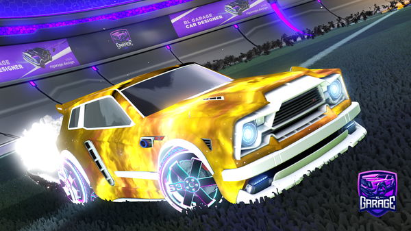 A Rocket League car design from Foxgamingv2