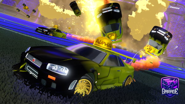 A Rocket League car design from Elgreeeco