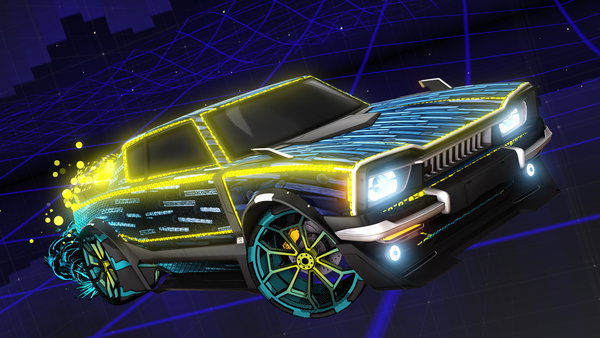 A Rocket League car design from -Mouni-