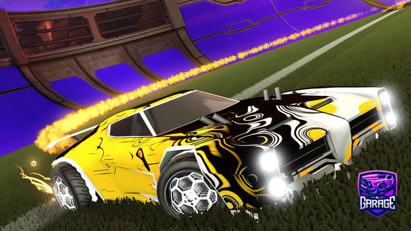 A Rocket League car design from door