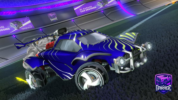 A Rocket League car design from -Mouni-