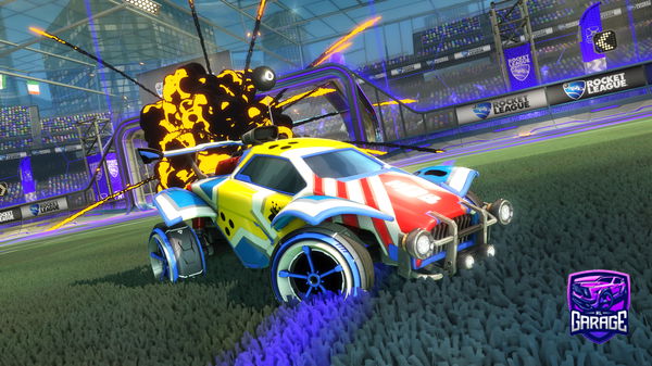 A Rocket League car design from SweetJungle