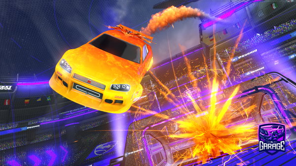 A Rocket League car design from Orisabag