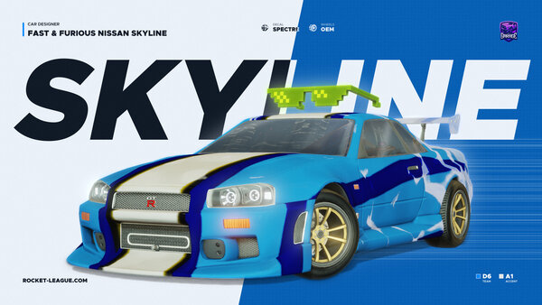 A Rocket League car design from GamerjackYT