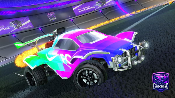 A Rocket League car design from Road_to_black_veloce