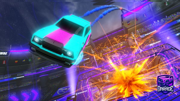 A Rocket League car design from yyyyyuuii