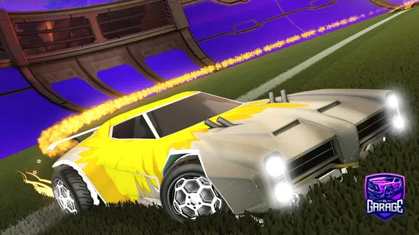 A Rocket League car design from door