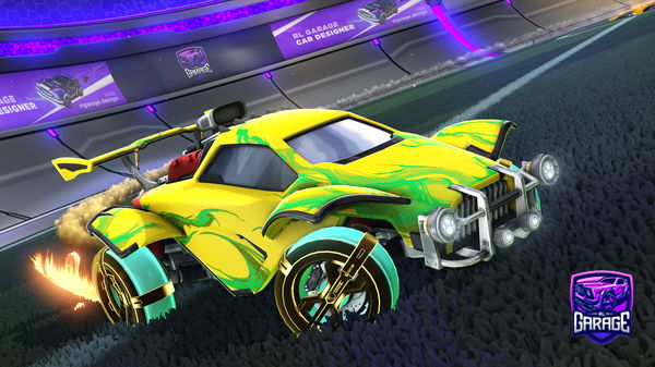 A Rocket League car design from BananeJaunes