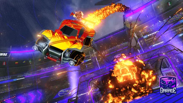 A Rocket League car design from Alexfire367