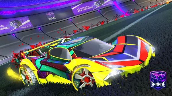 A Rocket League car design from -Mouni-