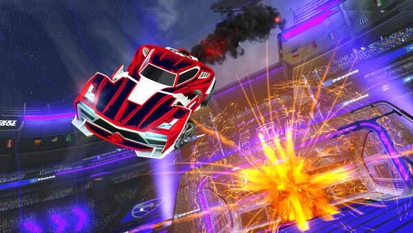 A Rocket League car design from -Mouni-