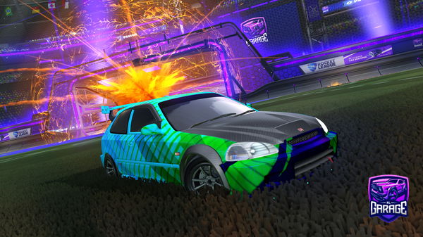 A Rocket League car design from reltiuqfloda