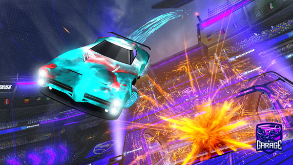 A Rocket League car design from penguinsAA