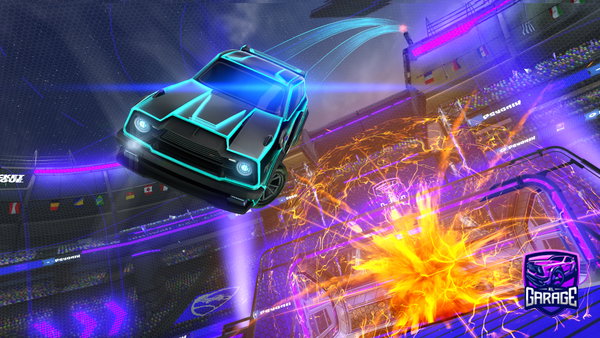 A Rocket League car design from Ly11_Edges