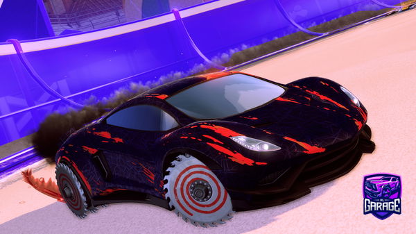 A Rocket League car design from SquiDynamiteRL
