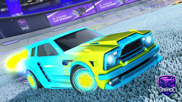 A Rocket League car design from Lunaron3ds