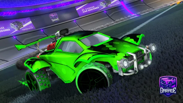 A Rocket League car design from Green1377ismyps
