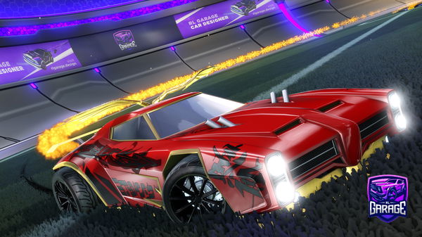 A Rocket League car design from vroofy