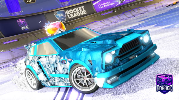 A Rocket League car design from M1GU3LLL