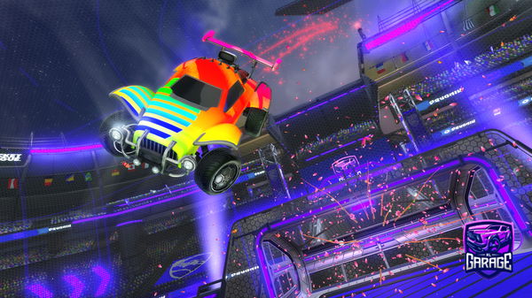 A Rocket League car design from vespkami