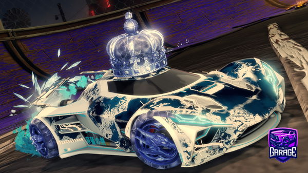 A Rocket League car design from Uhhluminate