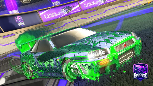 A Rocket League car design from Green1377ismyps