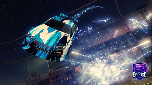 A Rocket League car design from -Trade-me-