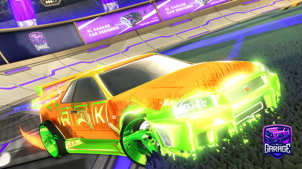A Rocket League car design from Green1377ismyps