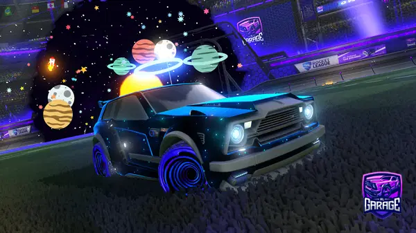 A Rocket League car design from -Trade-me-