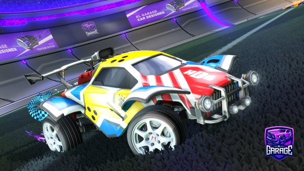 A Rocket League car design from Cromos461