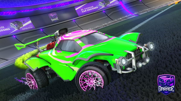A Rocket League car design from vroofy