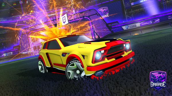 A Rocket League car design from HidnShadowTTV