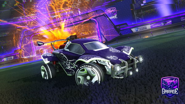 A Rocket League car design from BikerKing