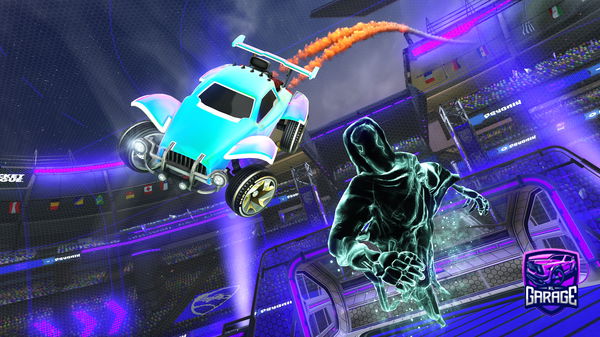 A Rocket League car design from apple44