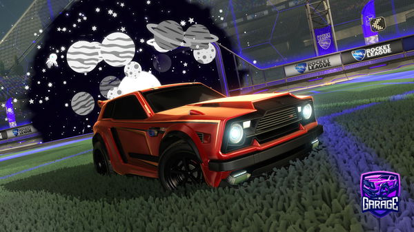 A Rocket League car design from Grandejuevos